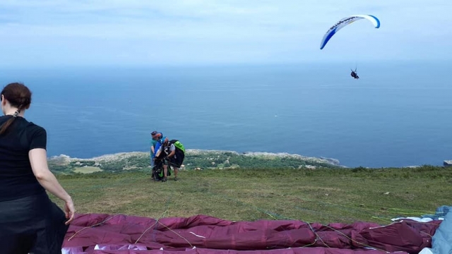 Sesion de preparacion en parapente