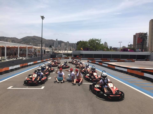  Karting starting grid in Benidorm 