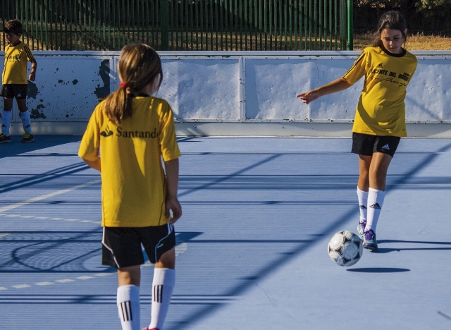 Playing the game at the camp soccer 