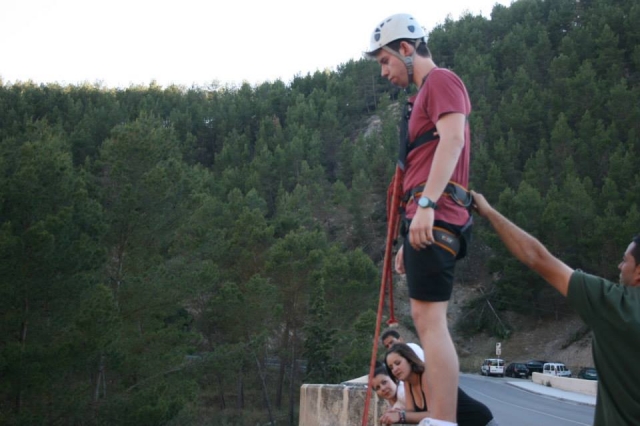 Kurz vor dem Bungee-Sprung in Benameji 