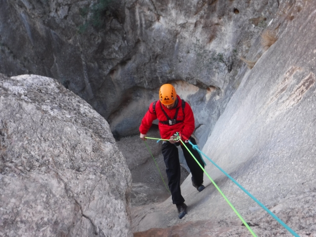  Descendre la via ferrata avec une corde 
