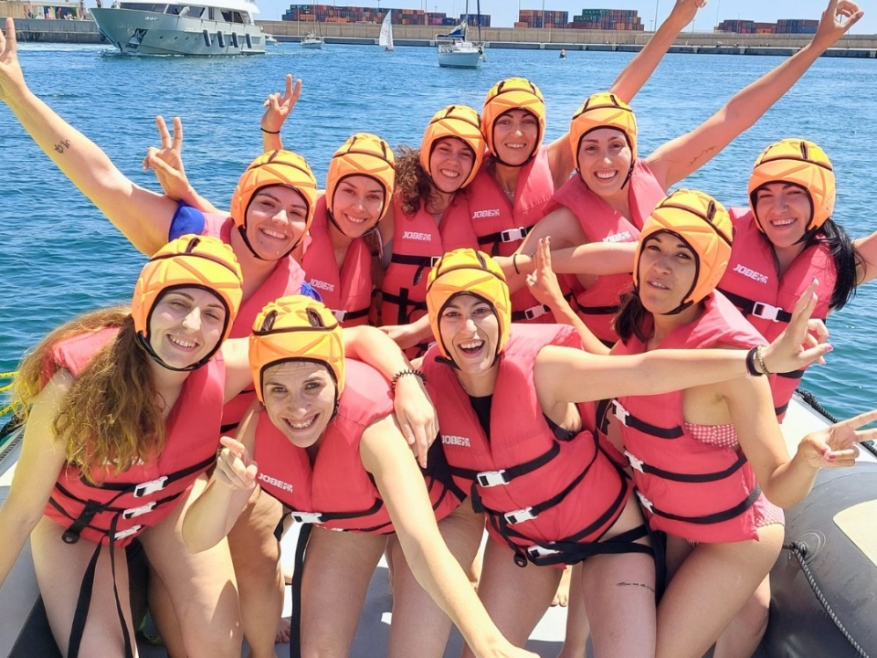 Gruppe, bevor Sie Bananenboot in Valencia Gruppe, bevor Sie Bananenboot in Valencia
