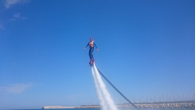 flyboard in the port of Valencia 