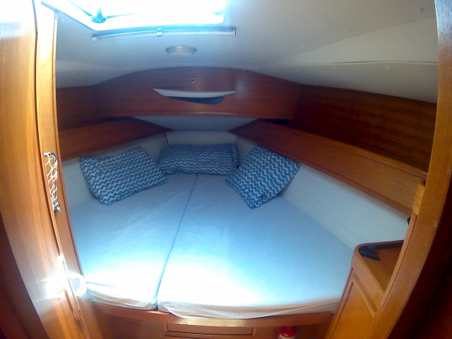  Interior cabin of the sailboat 
