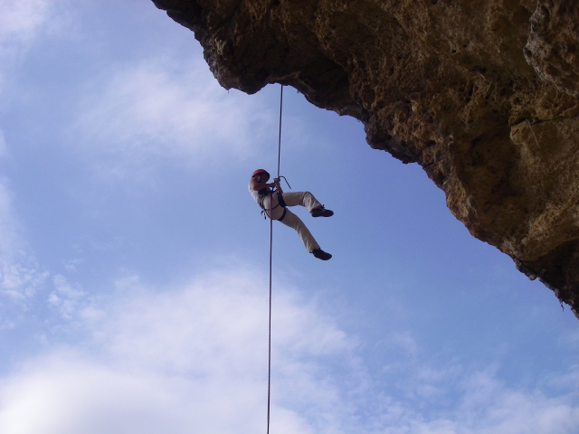 Descendiendo en rápel