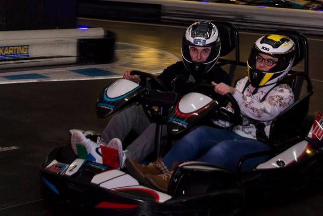  Riding a two-seater kart 