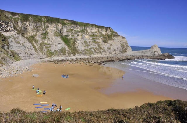  La plage où l'on surfe 
