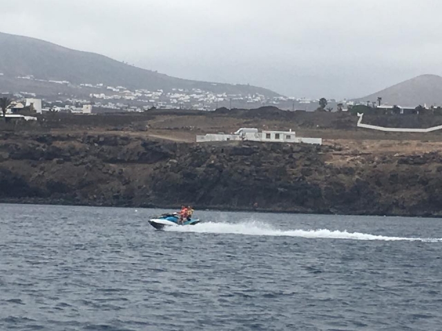  Driving jet skis in Lanzarote 
