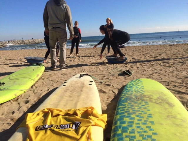 Aprendiendo surf en Barcelona