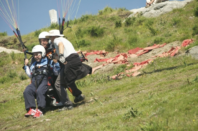 Aterrizaje en parapente