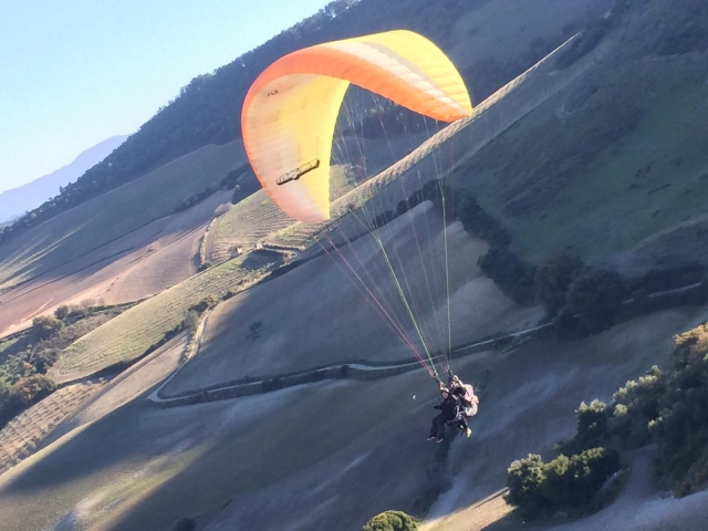 Volar en pareja con parapente