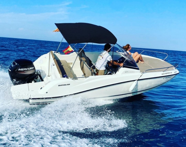  Enjoying piloting the boat