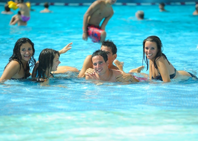 Friends in the water 