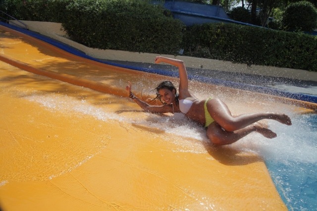  Sliding down the slide 
