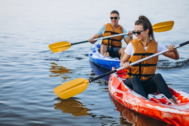  a bordo di un biplaza kayak 