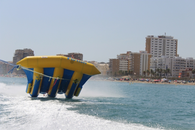 bouncing on the inflatable 