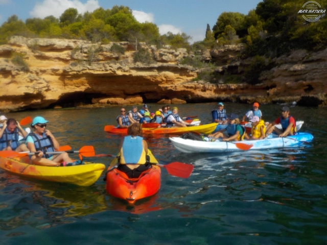  Group sailing in double kayak 