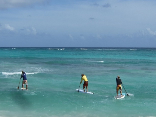 Aprendiendo paddle surf