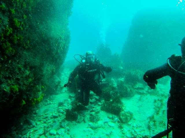  sitting on the bottom of the sea 