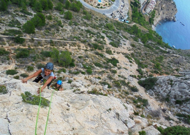 Escalando sobre el Mediterraneo