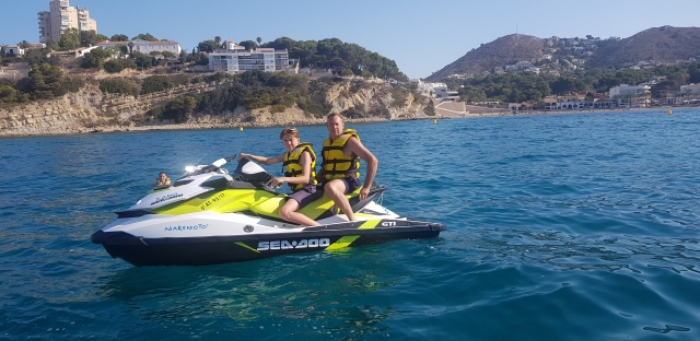 Percorso in moto d'acqua a Javea 