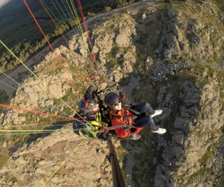 Paragliding baptism flight in Alarilla and photos