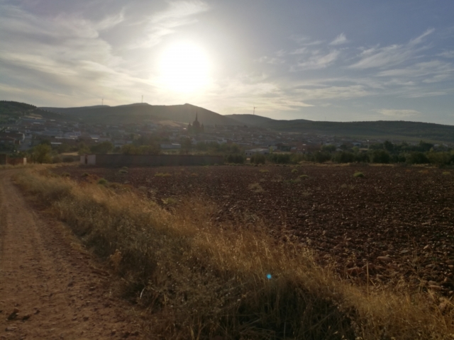puesta de sol en la montana