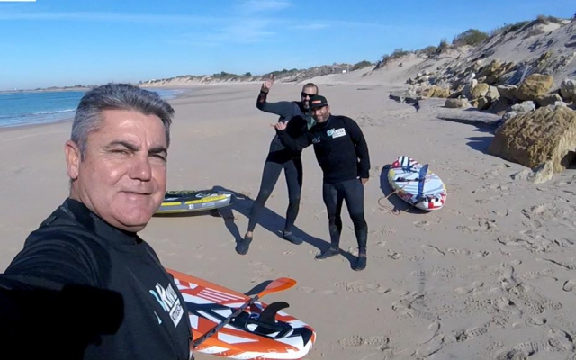 Haciendo paddle surf
