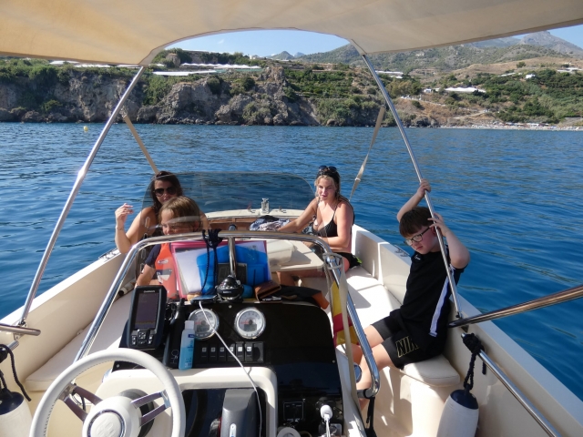 A bordo de nuestro barco por Nerja