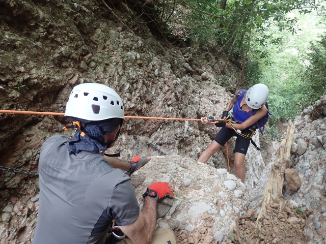  Abseilen in der Schlucht von Monteserrat 