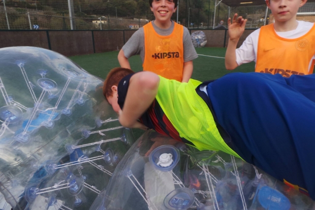  Laughter with friends and bubbles 