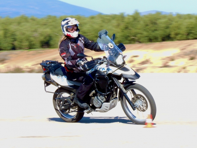  Enjoying a motorcycle circuit 