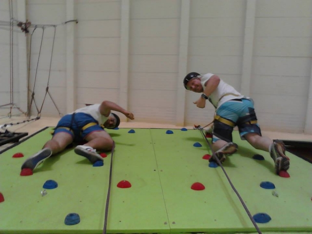  Na prova de escalada 