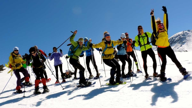 Un día fantástico de camicrema en la nieve