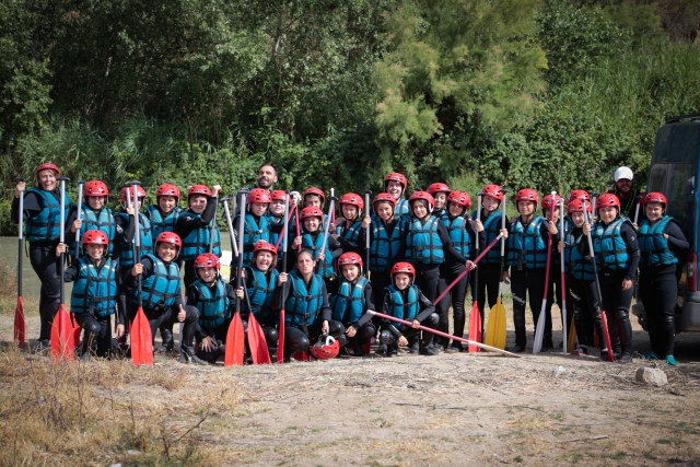 Gruppo rafting bambini 