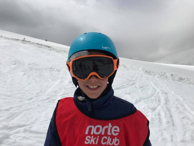  One of our young skiers