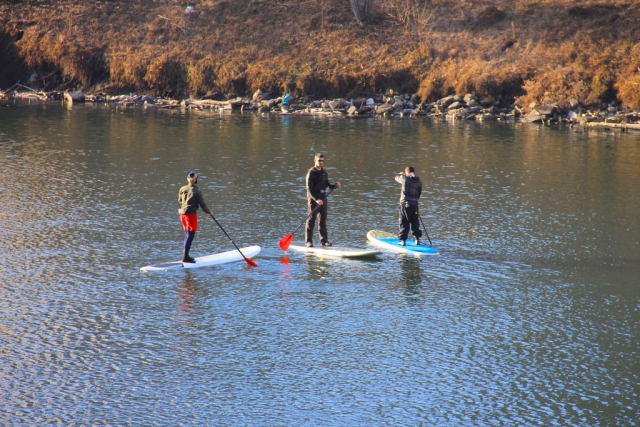 Paddle surf