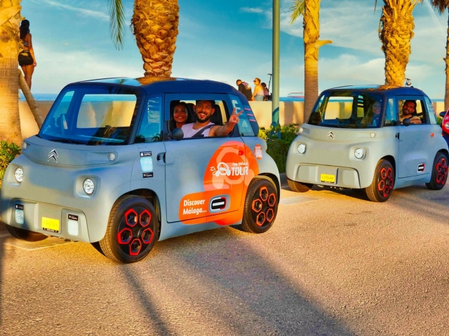 Ruta en coche eléctrico por Málaga centro 2 horas