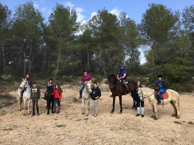 Group on a horseback ride through Tarragona 