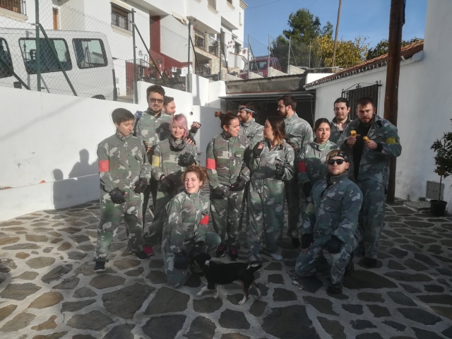  Friends before the paintball game 