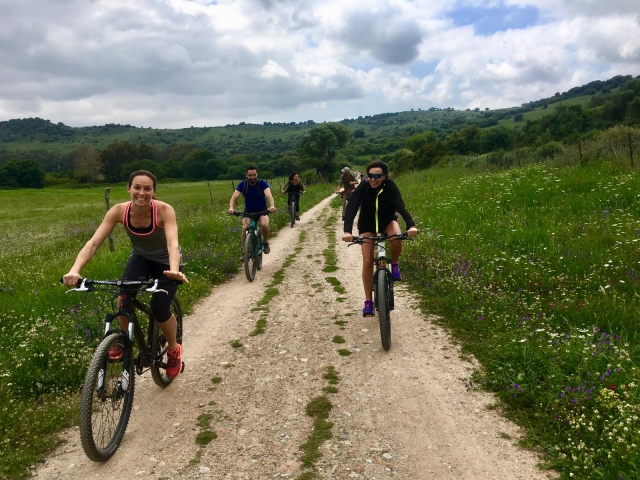 Ciclistas en la ruta