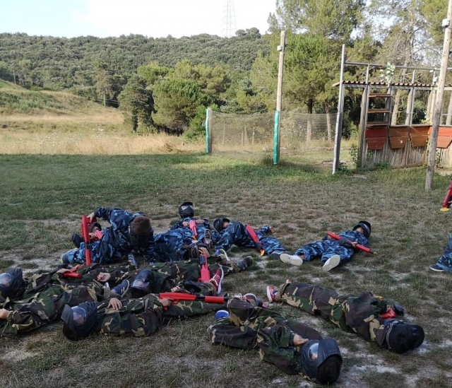  End of the paintball game 