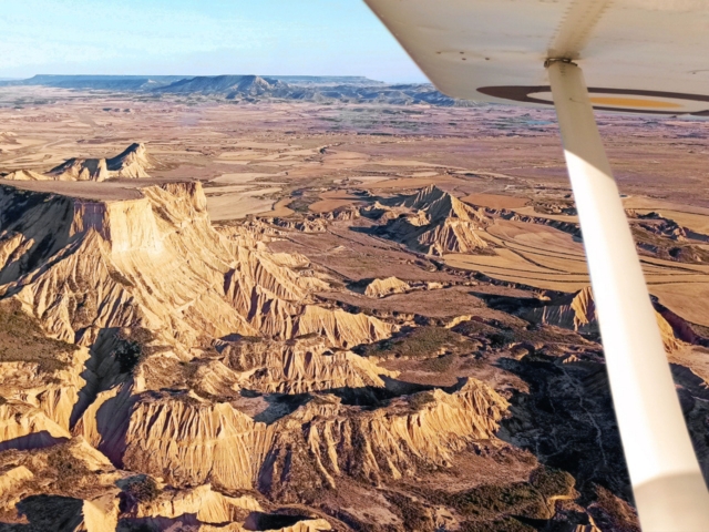 Flug über Bardenas Reales 