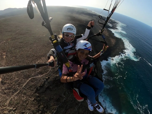  Paragliding over the island 