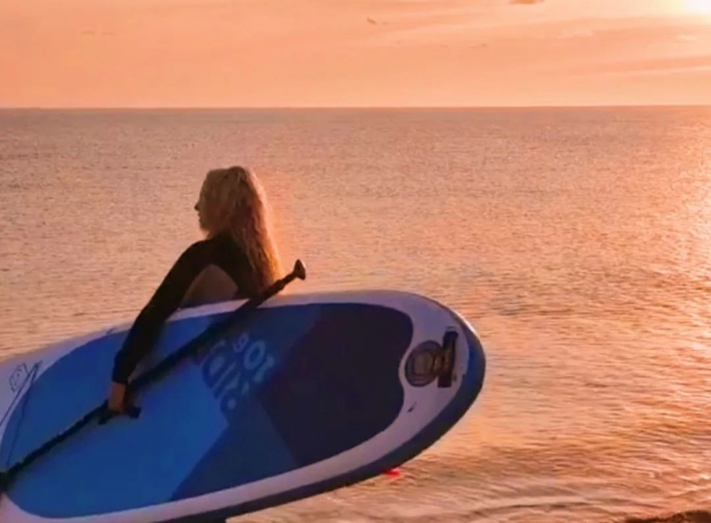 Practicando paddle surf