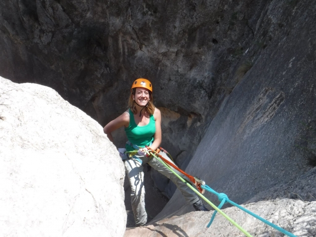 Client sur la via ferrata de Casas Nuevas à Murcie 