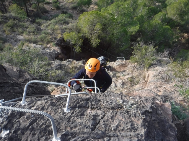  Ascending the via 