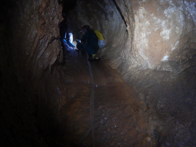  In a tunnel