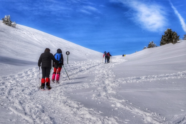 Ruta de iniciacion con raquetas de nieve