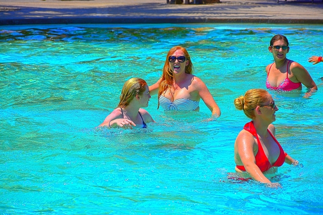  Pool party with friends 